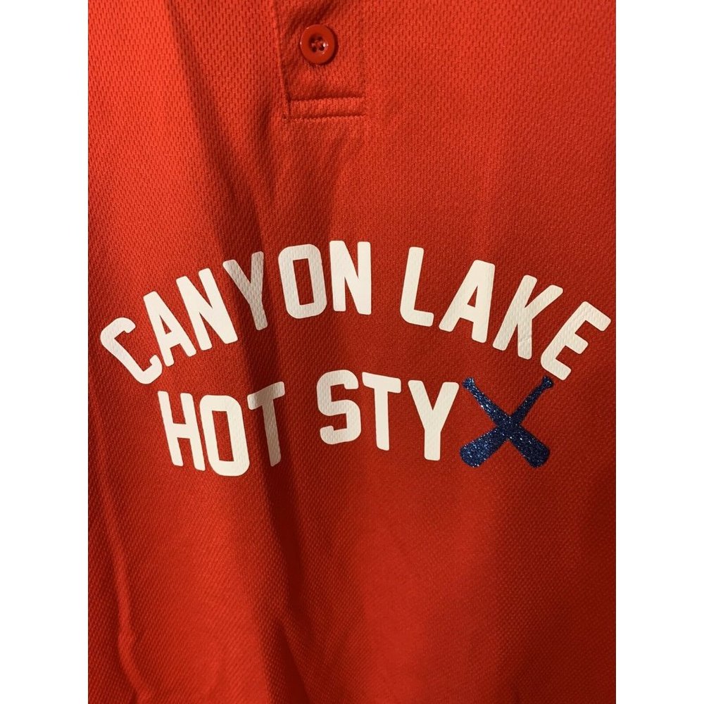 Canyon Lake Baseball Jersey‎ Hot Styx Mens Sz L Red